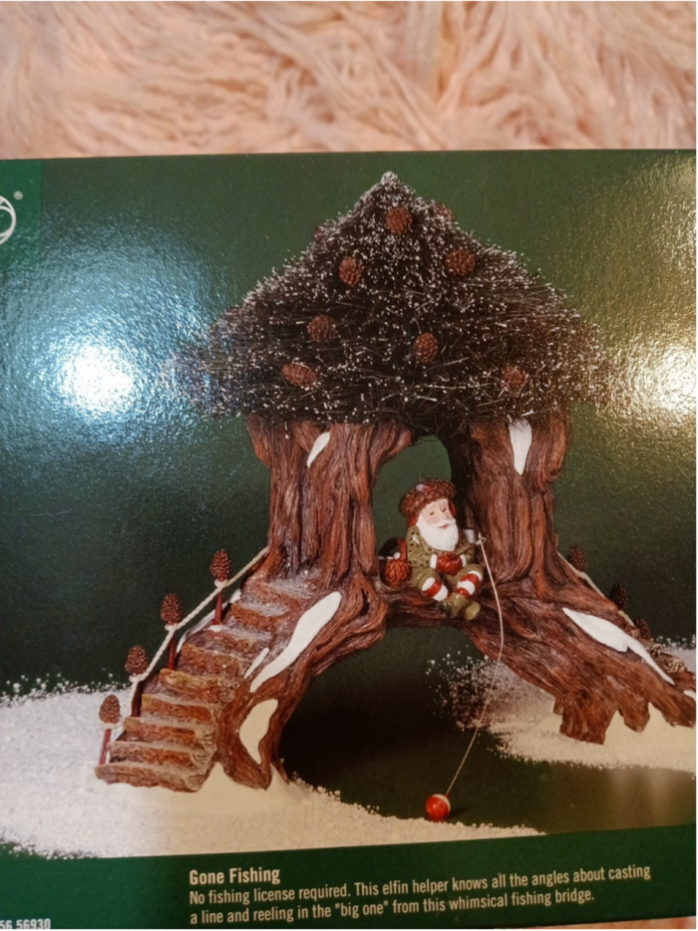 Dept 56 Pinewood Trees Large Village Accessories North Pole & Gone Fishing - Picture 3 of 11